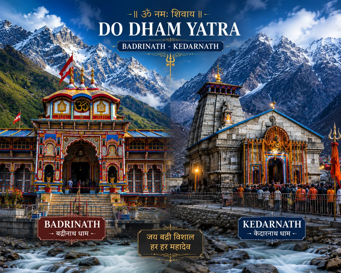 Char Dham Yatra - Uttarakhand Himalayas Char Dham Yatra in the Himalayas - Yamunotri, Gangotri, Kedarnath and Badrinath pilgrimage